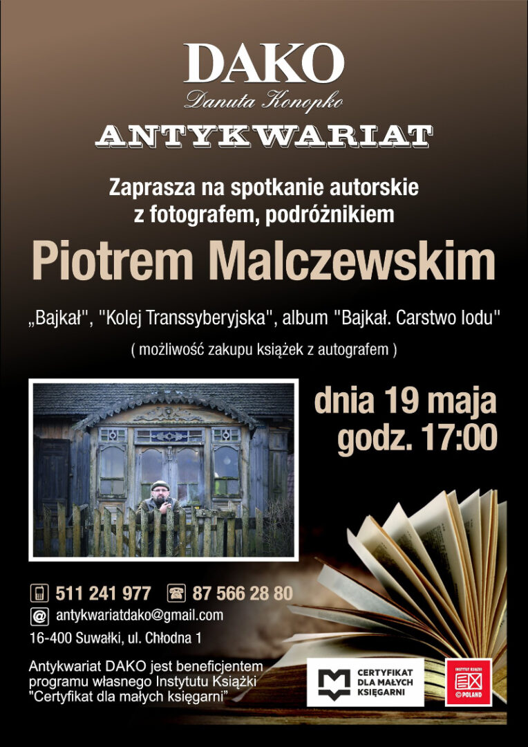 Spotkanie z Piotrem Malczewskim w Antykwariacie DAKO