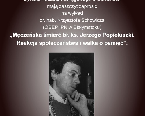 Zaproszenie na wykład dr. hab. Krzysztofa Sychowicza