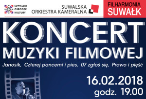 Filharmonia Suwałk: Muzyka Filmowa. Zapraszamy do konkursu.