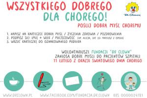 Wszystkiego dobrego dla chorego! W Suwałkach trwa akcja Fundacji „Dr Clown” przesyłania dobrych myśli chorym