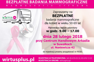 Bezpłatne badania mammograficzne