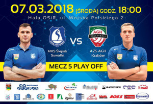 Ślespk Suwałki - AGH Kraków - mecz 5 play off