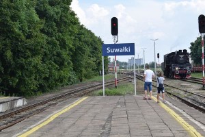 Suwałki Dworzec PKP ciuchcia