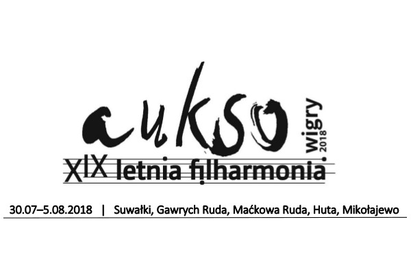 XIX Letnia Filharmonia AUKSO Wigry 2018 - wstępny PROGRAM - 09.07.2018