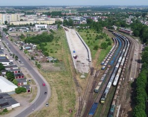 Stacja towarowa z centrum Suwałk na Papiernię