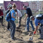 Suwałki Os. Franciszkańska sadzenie drzew