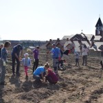 Suwałki Os. Franciszkańska sadzenie drzew