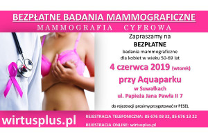 Bezpłatne badania mammograficzne