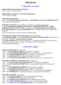 Suwałki Blues Festiwal 2019 program