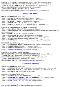 Suwałki Blues Festiwal 2019 program