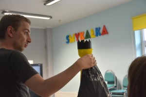 Suwałki Biblioteka warsztaty Magda Mrozińska Przemek Jaszczak