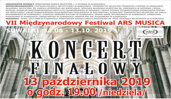 Suwałki Koncert Finałowy VII ARS MUSICA 2019