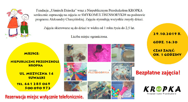 Suwałki Przedszkole Kropka zajęcia