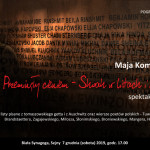 Spektakl poetycki Mai Komorowskiej 7.12.2019