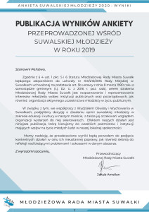 Suwałki ankiety Młodzieżowej Rady Miasta