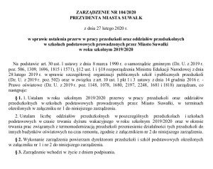 Suwałki dyżury wakacyjne przedszkoli