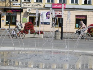 Suwałki fontanna Plac Marii Konopnickiej