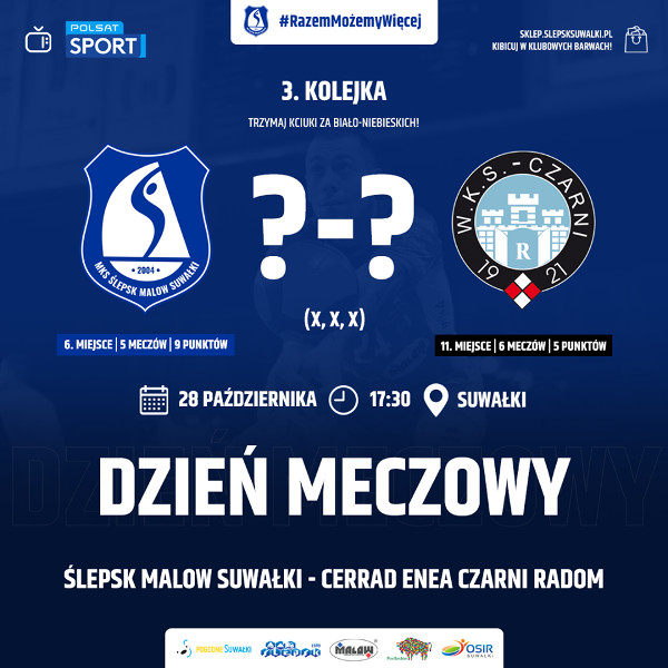 Suwałki Ślepsk Malow - Czarni Radom mecz 28.10.2020
