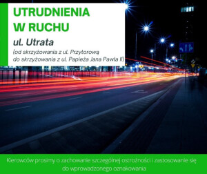 Uwaga! Utrudnienia na ulicy Utrata
