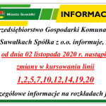 Suwałki zmiany w rozkładzie jazdy autobusów