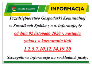 Suwałki zmiany w rozkładzie jazdy autobusów