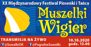 Oświadczenie organizatora XX Międzynarodowego Festiwalu Piosenki Tańca Muszelki Wigier 2020