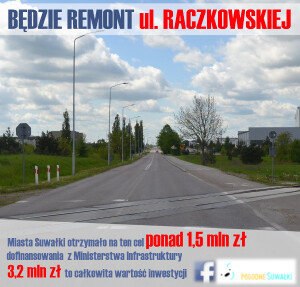 Pieniądze na remont ul. Raczkowskiej
