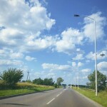 Suwałki oświetlenie ul. Reja w kierunku cmentarza