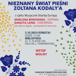 Biblioteka Publiczna koncert Nieznany Świat Pieśni Zoltana Kodalya