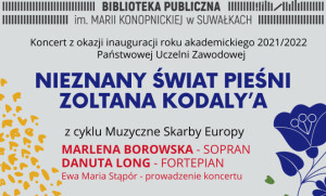 Biblioteka Publiczna zaprasza na koncert kameralny pt. Nieznany Świat Pieśni Zoltana Kodaly'a