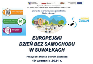 Europejski Dzień Bez Samochodu w Suwałkach – 19 września 2021 r.