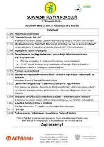 PRYZMAT Festyn program Aktywni+ 2021