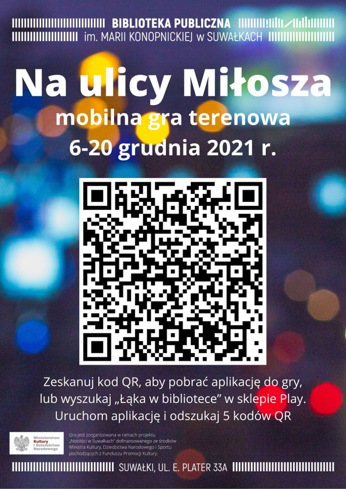 Biblioteka Publiczna gra terenowa - Na ulicy Miłosza