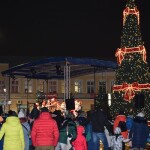 Suwałki rozświetlenie choinki miejskiej