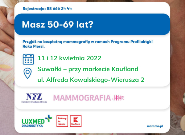 Suwałki mammografia 11-12.04.2022
