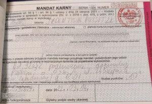 policja mandat