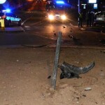 Suwałki policja pijana 19-latka przeleciała przez rondo