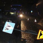 Suwałki pijany kierowca wbił się w lampę oświetleniową