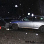 Suwałki pijany kierowca wbił się w lampę oświetleniową