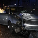 Suwałki pijany kierowca wbił się w lampę oświetleniową