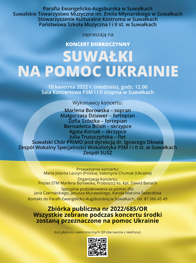 Koncert Suwałki na pomoc Ukrainie - 10.04.2022
