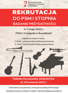 Państwowa Szkoła Muzyczna ogłasza nabór