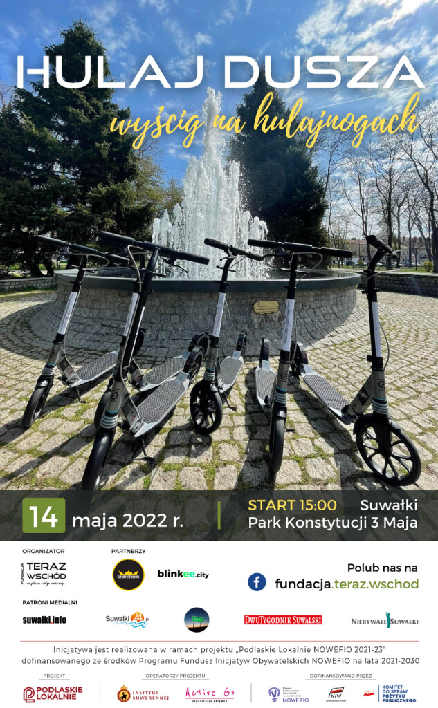 Suwałki Fundacja Teraz Wschód wyścigi na hulajnogach 2022