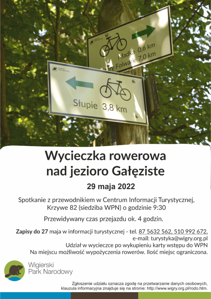 Wycieczka rowerowa nad jezioro Gałęziste