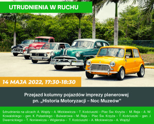UTRUDNIENIA W RUCHU – PRZEJAZD KOLUMNY POJAZDÓW