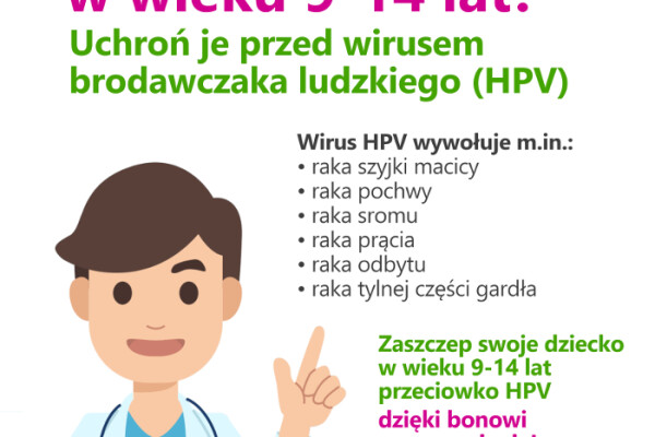 Bon na szczepienie przeciwko wirusowi brodawczaka ludzkiego (HPV)