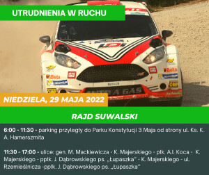 RAJD SUWALSKI – UTRUDNIENIA W RUCHU