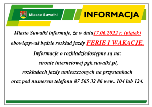 17 czerwca komunikacja jak w wakacje