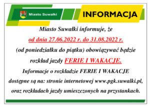 Zmiany w rozkładzie komunikacji miejskiej