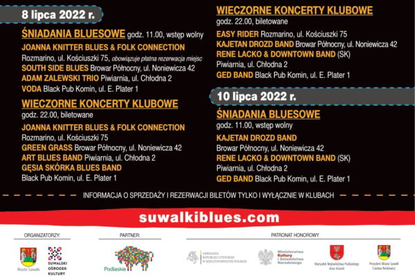 SBF 2022: Śniadania bluesowe i wieczorne koncerty klubowe